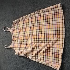 Justice Girls plaid sleeveless dress size 6